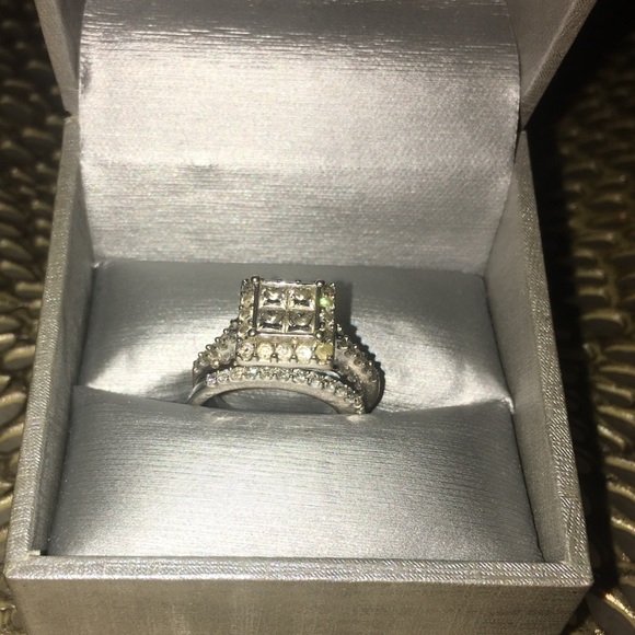 Zales Jewelry 2ct 4k White Gold Bridal Set Poshmark